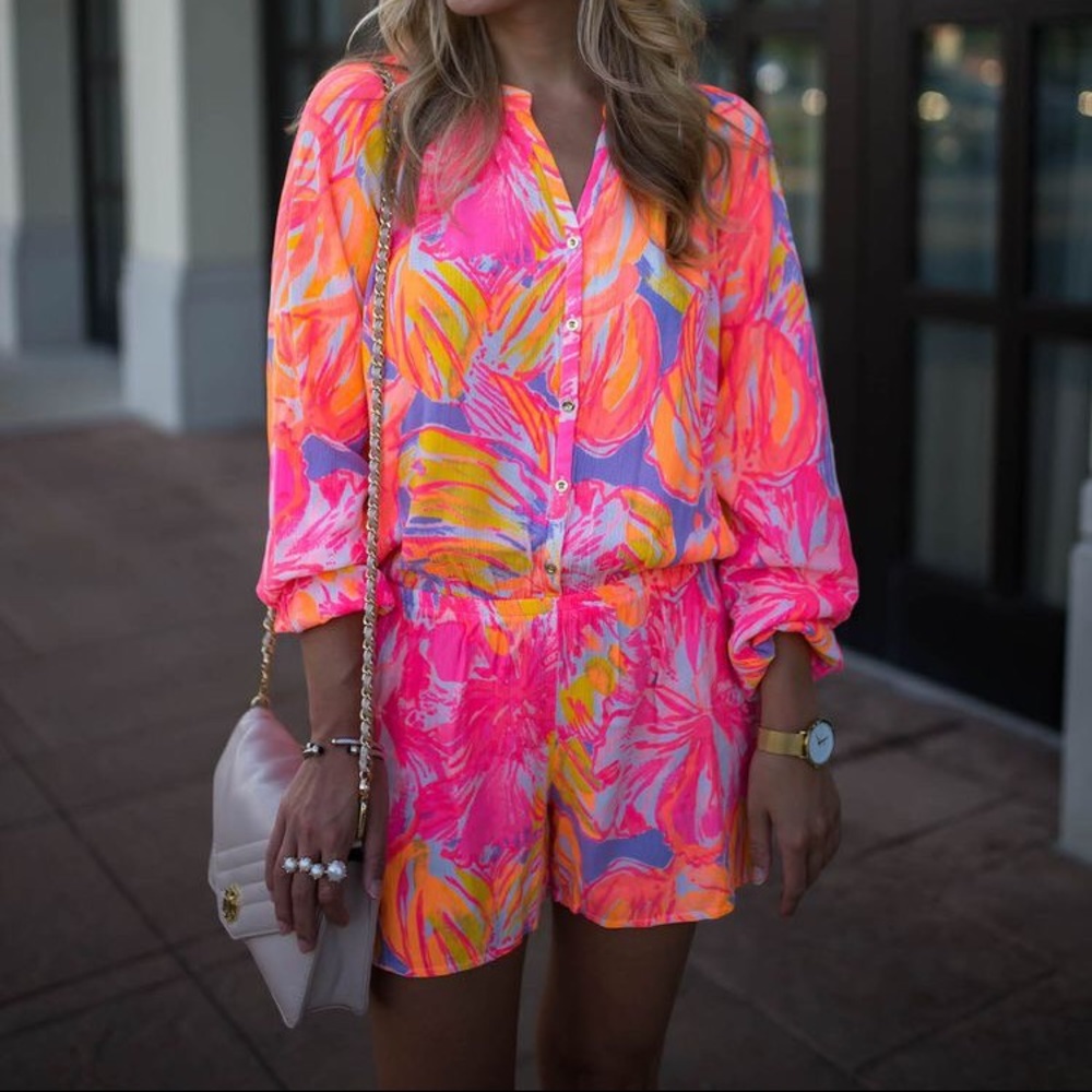 Lilly Pulitzer Elsa Sun Splashed Romper NWT